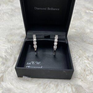 Diamond Brilliance 1 carat T.W. Diamond Hoop Earrings
